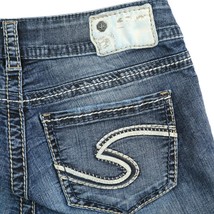 Silver Suki Capri Dark Wash Embroidered Low Rise Stretch Denim Jeans Wom... - $23.64