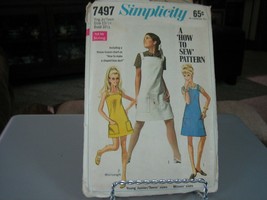 Simplicity 7497 Teen Sundress or Jumper & Blouse Pattern - Size 13/14 Bust 33.5 - $13.61