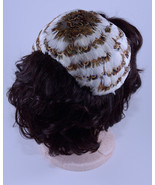 Vintage White and Earth Toned Feather Hat - $0.00 CAD