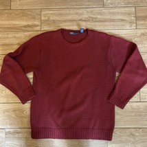 Vintage Polo Ralph Lauren Mens Size XL 100% Cotton Sweater Maroon Made I... - $934.51 MXN