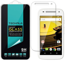 TechFilm Tempered Glass Screen Protector Saver for Motorola Moto E (2nd ... - £10.14 GBP