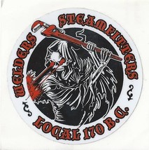 UNION WELDERS STEAMFITTERS Grim Reaper Biker Local 170 BC Sticker  - £3.19 GBP