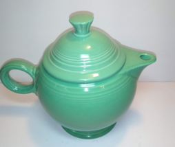 Vintage Fiesta Fiestaware Large Teapot With Lid Original Light Green Glaze Ring - £117.91 GBP