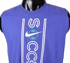 Vtg 90s Nike Soccer Tank Top Cut-Off Muscle Shirt Xl Fits Large Lrg Made In Usa! - £16.61 GBP