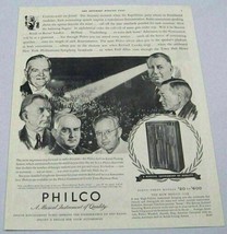 1936 Print Ad Philco Radio Aerial Tuning System Presidential Candidates Hoover - £10.61 GBP