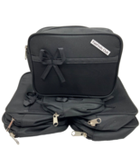 6 Black Cosmetic Makeup Bags with Front Open Mesh Pocket (Purse Organizer ) - $312.65 MXN