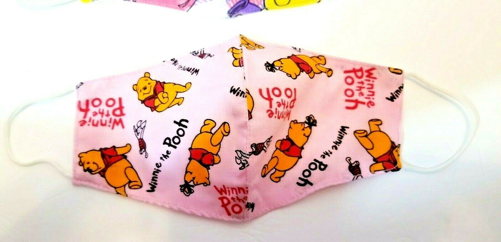 Primary image for Washable Face Cover Mask kid child Custom Pink Winnie Pooh honey bear piglet NEW