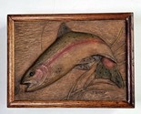 Bridger Trading Company Carved Fish Trinket playing Card Wood Felted Box... - $27.99