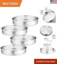 Mirrored Finish 11 Inch Stainless Steel Cake Pan Set - Ideal for All Occ... - $41.00