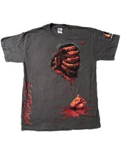 Vintage Mortal Kombat T-Shirt Mens Medium Gray Video Game Promo Graphic Y2K - $54.45