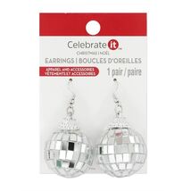 Celebrate It Disco Ball Ornament Christmas Earrings - $23.69 CAD