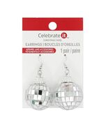 Celebrate It Disco Ball Ornament Christmas Earrings - $16.82