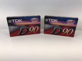 TDK D90- 90 Minute NEW Blank Audio Cassette Tapes new sealed lot of 3 - $7.87