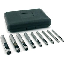 9 Piece Leather Hollow Hole Punch Set Jewelers Watchmakers Leatherworking Tools - £18.84 GBP