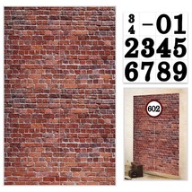 Brick Wall Party Backdrop, Wall Decoration, Curtains Door, Old Red Brick Wall Pa - £19.66 GBP