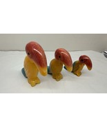 Vtg Set Of 3 Onyx Toucan Bird Figurine Tropical Yellow, Teal &amp; Red Carve... - $546.40 MXN