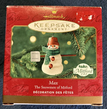 Vintage Hallmark Keepsake Ornament Max, The Snowmen Of Mitford 2000 By Jan Karon - £7.59 GBP