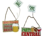Beer sign ornaments set of 2 - $9.70