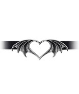 Alchemy P823 Nocte Amor Choker Gothic Pendant England Black Bat Wing Ope... - $44.00