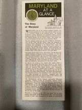 1970's Maryland At a Glance Folded Pamphlet *Pre-Owned/Nice* BT1 - $14.99