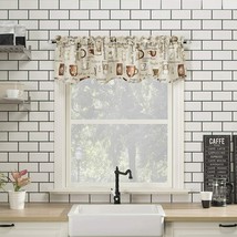 Coffee Variety Delights Rod Pocket Window Curtain Valance, Off-White, 54&quot; x 14&quot; - £11.59 GBP