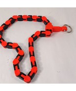 Vintage Slinky KLIXX key ring fidget widget toy click shape twist red bl... - $35.31 CAD