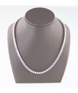 18.00ct T.W.Zircone Tennis Ensemble Collier En Plaqué Rhodium Argent 16 &quot; - $369.64 CAD