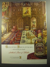 1956 Chivas Regal Scotch Ad - Glorious the feast - bright the yule log's glow - $18.49