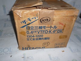 Hitachi 0.4kW VTFO-K 4P 3ph induction motor 0.4kWVTFO-K 4P NEW - £593.92 GBP
