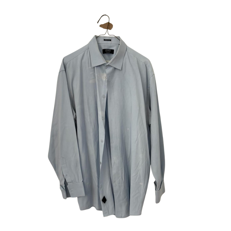 Jones New York Men’s XL Dress Shirt Blue Long Sleeve Item image 2