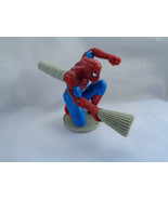 Spider-man PVC Figure or Cake Topper on Grey Base - as is - £3.82 GBP