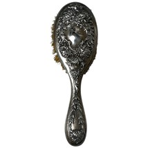 Antique Art Nouveau Sterling Silver Hairbrush High Relief Floral Design ... - $65.00