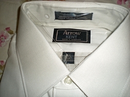 Men's Dress Shirt -Short Sleeve Dress Shirt By Arrow -Color White (15.5) - $12.00