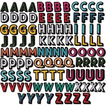 104 Pieces Iron On Letters For T-Shirts, 4 Sets Of 26 Embroidered Alphabet A-Z P - £21.88 GBP