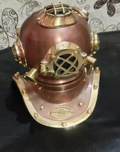 Antique Brass, Copper Mini Divers Helmet 6&quot; Collectibles Divers Diving Helmet - £60.78 GBP