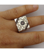 Tuareg Ring Silver Ebony Vintage Men's Us Sahara Moroccan African Handmade Gift - $1,200.63 MXN