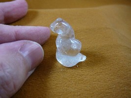 (Y-SNAK-511) Quartz crystal COBRA Snake Coiled gemstone carving SERPENT ... - £6.70 GBP