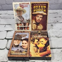 Western Films Movies VHS Tapes Lot Of 4 Lonesome Dove Shane Audrey Hepburn - £11.72 GBP