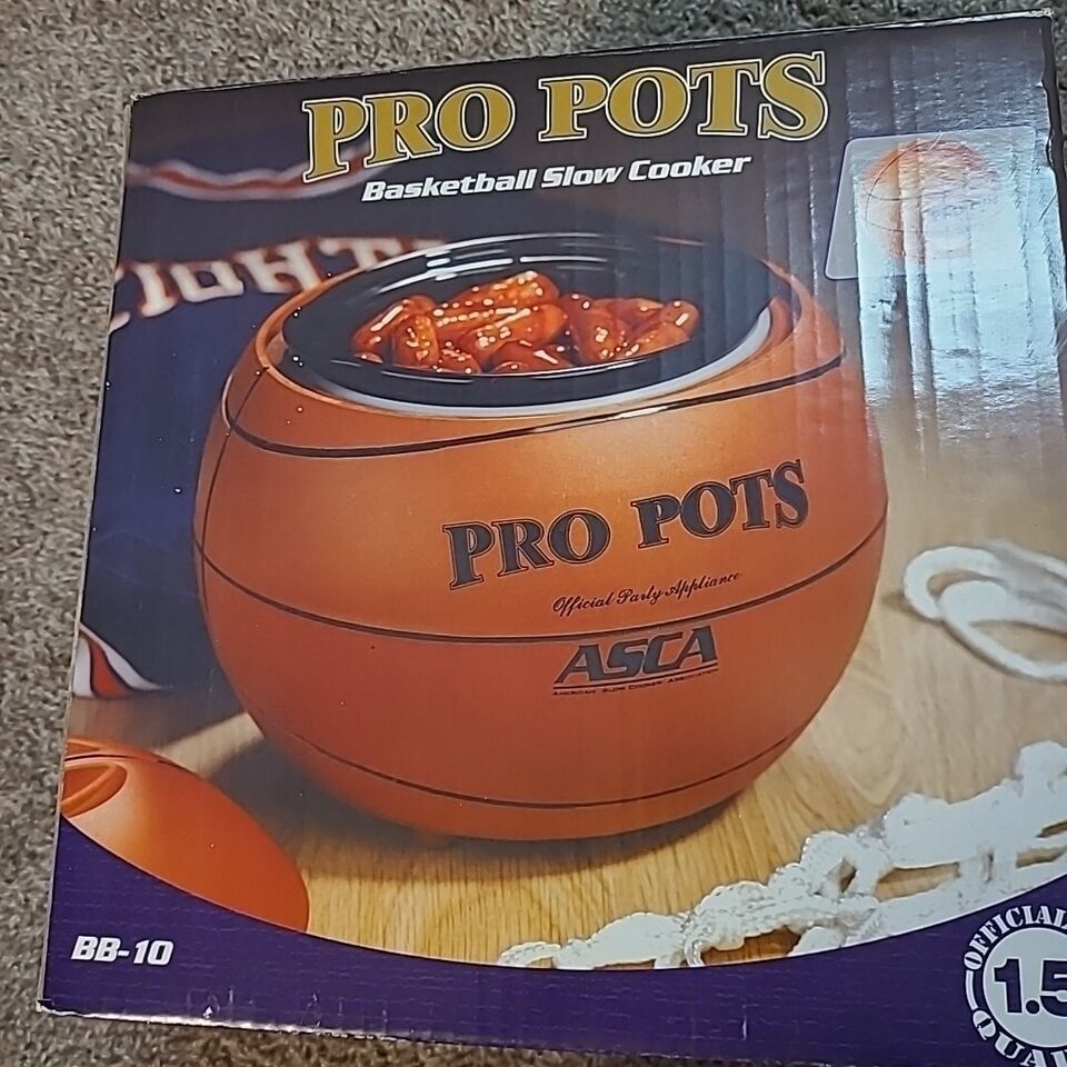 Primary image for Pro Pots Basketball Crock Pot Slow Cooker BB10 1.5 Qt Brand New In Box