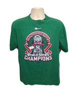 2009 NY Yankees 27th Time World Series Champions Adult Large Green TShirt - £11.68 GBP