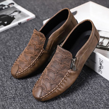  2021 men driving shoes korean bean shoes social youth leather shoes men s casual shoes thumb200