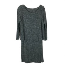 Womens Size Medium Nally &amp; Millie Gray Soft Brushed Jersey Long Sleeve Dress - £23.11 GBP