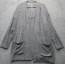 Secret Treasures Sleepwear Cardigan Womens Large Gray Rayon Pockets Open... - £16.21 GBP