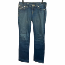True Religion Womens Billy Bootcut Jeans Size 29 Low Rise Dark Wash Flap Pocket - £22.96 GBP