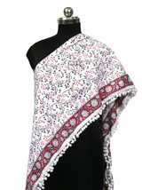 Women Neck Scarf Hand Block Printed Scarves Wrap 100% Cotton Fabric 72x40&quot; Scarf - £15.75 GBP