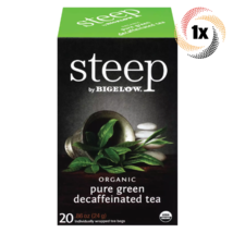 1x Box Steep Bigelow Pure Decaffeinated Green Tea | 20 Bags Each | .86oz - £9.75 GBP