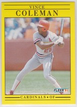 M) 1991 Fleer Baseball Trading Card - Vince Coleman #629 - £1.54 GBP