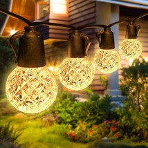 LED Outdoor String Lights 25FT with 10pcs G40 Crystal Bulbs Shatterproof &amp; IP65, - £15.50 GBP
