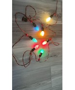 Noma 7 Socket C7 Red Green Wire RED BEAD String Christmas Light Set GE B... - $29.65