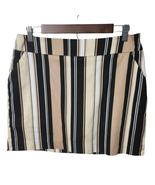 Loudmouth Skort Women&#39;s 6 Black Brown Striped Print Sports Golf Skirt Co... - $26.95